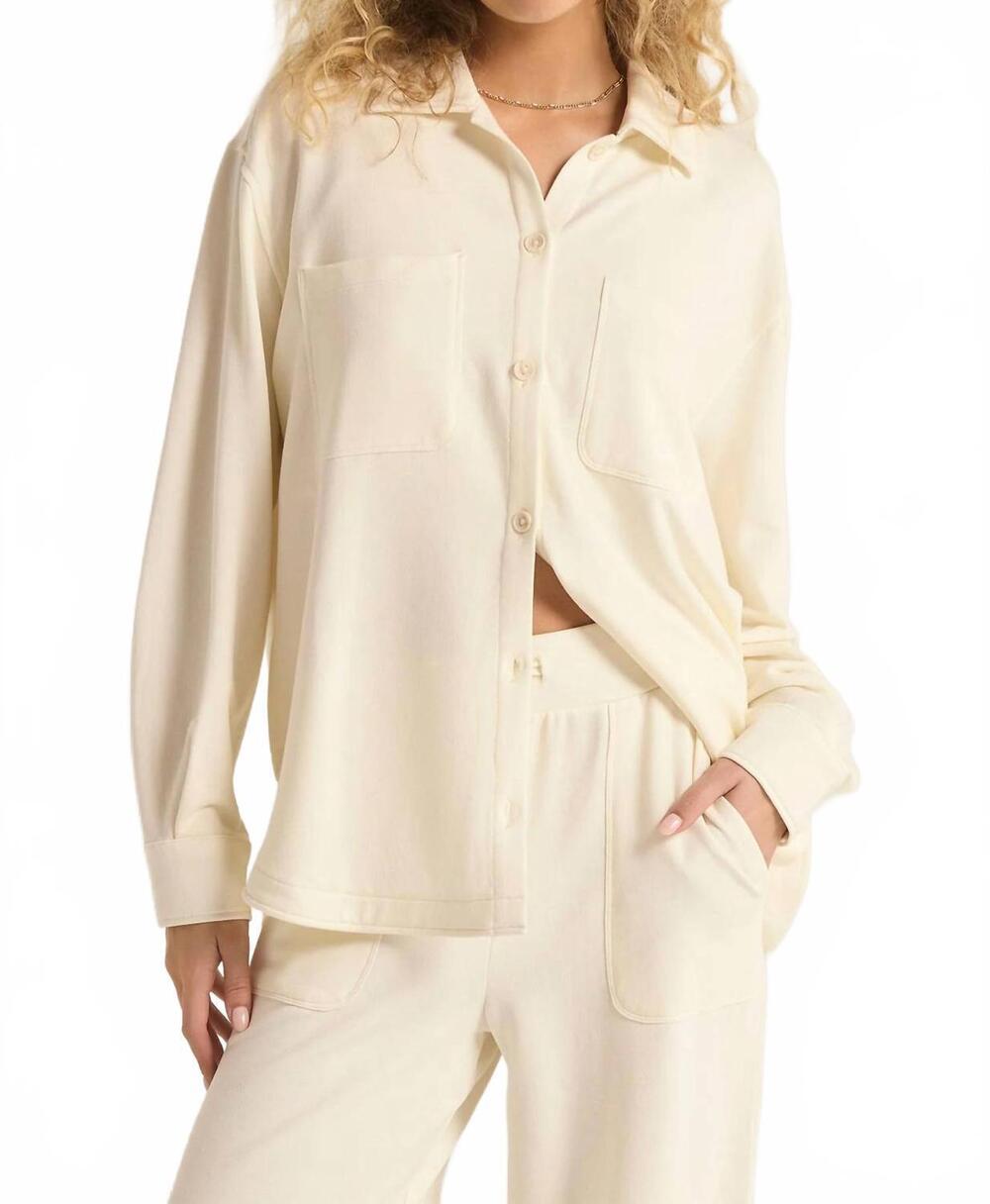 NEW Z SUPPLY layover long sleeve top in sea salt